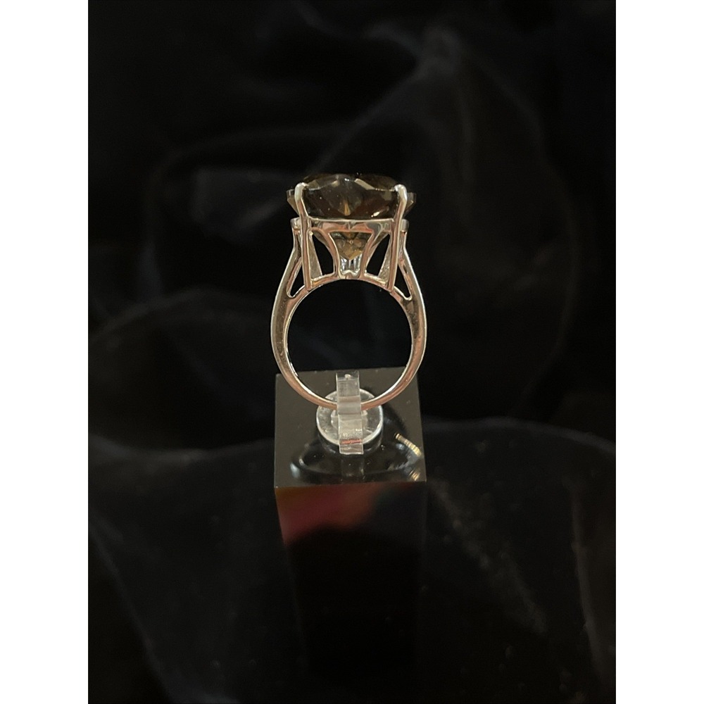JTV SBL Heart Shaped  ❤️ 9.25 Sterling Silver Smokey Quartz Ring Size 5 - Picture 9 of 11